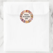 Sticker rond classique Belle conception cadeau (Sac)