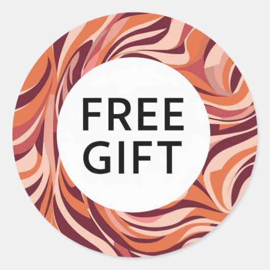 Sticker rond classique Belle conception cadeau gra (Devant)