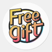 Sticker rond classique Belle conception cadeau gra (Devant)