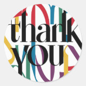 Sticker rond classique Belle conception de Merci (Devant)