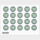 Sticker rond classique Belle conception Merci (Feuille)