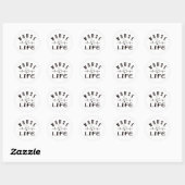 Sticker rond classique blanc Nurse Life (Feuille)