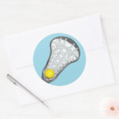 Sticker rond classique bleu clair Lacrosse