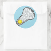 Sticker rond classique bleu clair Lacrosse