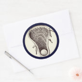Sticker rond classique bleu marine (Enveloppe)
