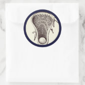 Sticker rond classique bleu marine (Sac)