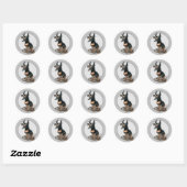 Sticker rond classique boueux Boo Buddy (Feuille)