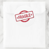 Sticker rond classique, brillant, grand, 3 pouces  (Sac)