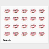 Sticker rond classique, brillant, petit, 1½ pouce  (Feuille)