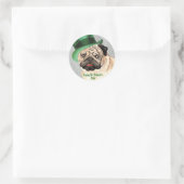 Sticker rond classique Carlin de la Saint Patrick (Sac)