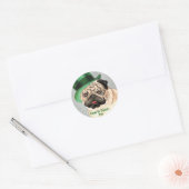 Sticker rond classique Carlin de la Saint Patrick (Enveloppe)