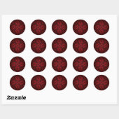 Sticker Rond Classique chaud rouge (Feuille)