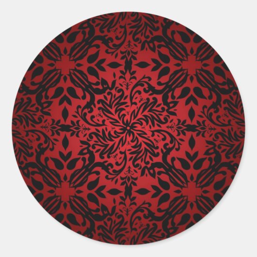 Sticker Rond Classique chaud rouge (Devant)
