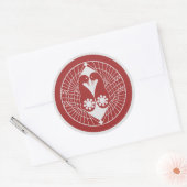 Sticker rond classique Clan Nanbu Crest (Kamon) (Enveloppe)