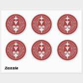 Sticker rond classique Clan Nanbu Crest (Kamon) (Feuille)