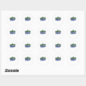 Sticker Rond Classique Comeback universitaire (Feuille)