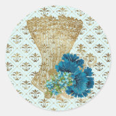 Sticker rond classique Corset 3 (Devant)