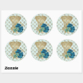 Sticker rond classique Corset 3 (Feuille)
