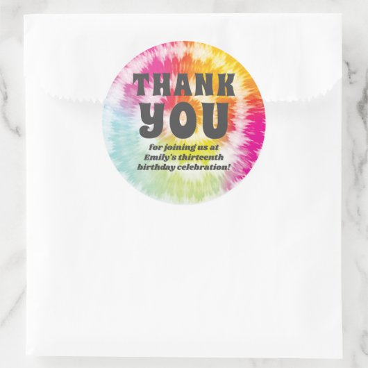 Sticker rond classique cravate-teint (Sac)