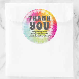 Sticker rond classique cravate-teint
