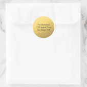Sticker rond classique customisé Gold Foil Look (Sac)