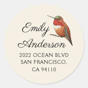 Sticker rond classique d'Allen pour l'adresse des 
