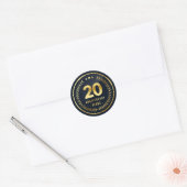 Sticker rond classique de 20 ans (Enveloppe)