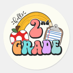 Sticker rond classique de 2e année