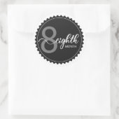 Sticker rond classique de 8 mois (Sac)