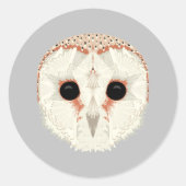 Sticker rond classique de Barn Owl (Devant)