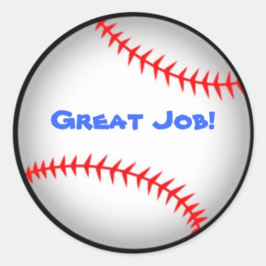 Sticker rond classique de baseball (Devant)