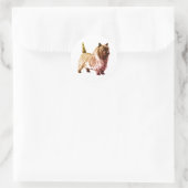 Sticker rond classique de Cairn Terrier (Sac)