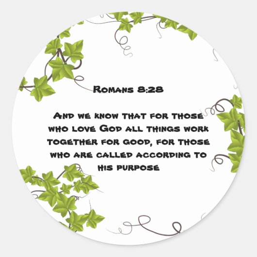 Sticker rond classique de la Bible (Devant)