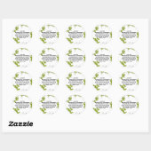 Sticker rond classique de la Bible (Feuille)