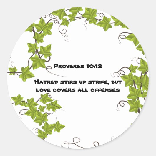 Sticker rond classique de la Bible (Devant)