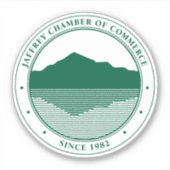 Sticker rond classique de la Chambre de commerce d (Devant)