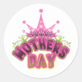 STICKER ROND CLASSIQUE de la Journée des Mères de  (Devant)