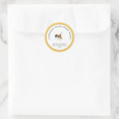 Sticker rond classique de la nature des abeilles d (Sac)