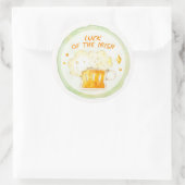 Sticker rond classique de la Saint-Patrick (Sac)