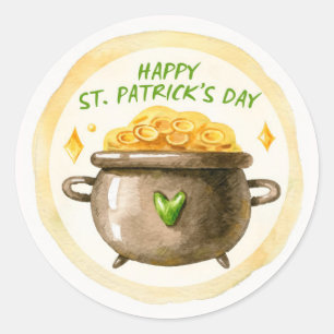 Sticker rond classique de la Saint-Patrick