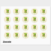Sticker rond classique de la Saint-Patrick (Feuille)