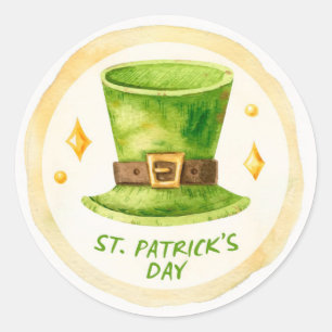Sticker rond classique de la Saint-Patrick