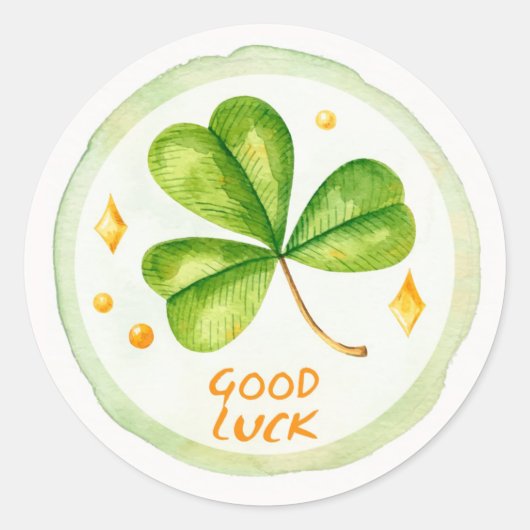 Sticker rond classique de la Saint-Patrick (Devant)