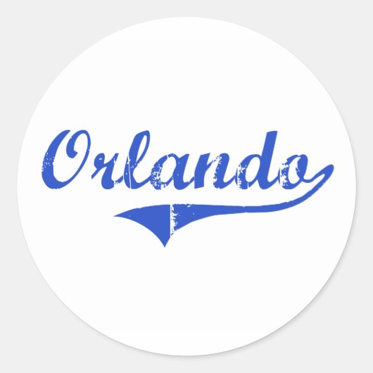 Sticker Rond Classique de la ville d'Orlando (Devant)