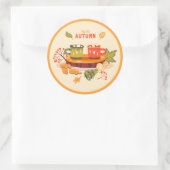 Sticker rond classique de l'automne (Sac)