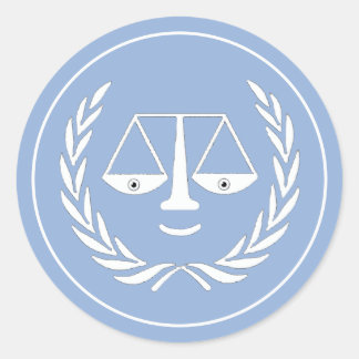 Sticker rond classique de l'avocat de la faculté d