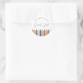 Sticker rond classique de l'enseignant Boho (Sac)