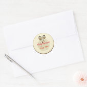 Sticker rond classique de Noël joyeux (Enveloppe)