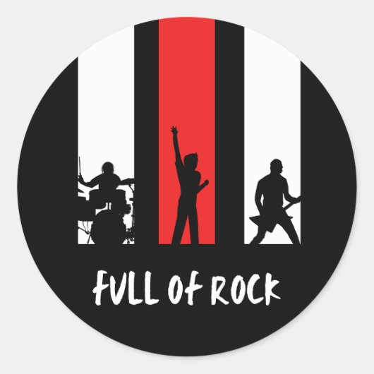 Sticker rond classique de rock (Devant)