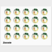 Sticker rond classique de Saint Patrick de la Jour (Feuille)